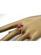 Rubín 14k žlté zlato  Vintage craft vrc113y